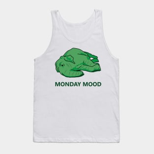 Monday mood of a green elephant Tank Top